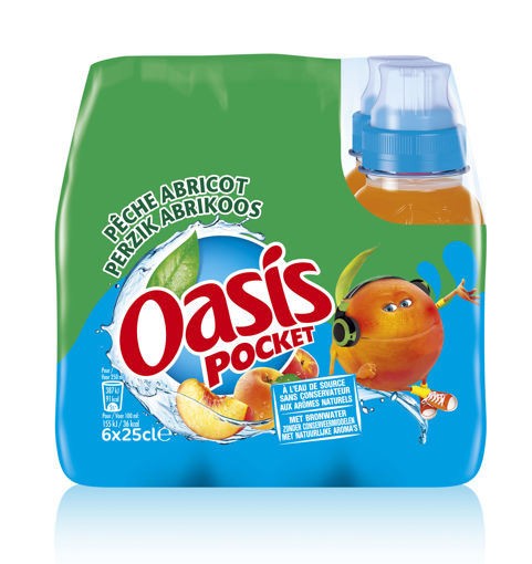 Afbeeldingen van OASIS PERZIK ABRIKOOS POCKET 6X25CL PET