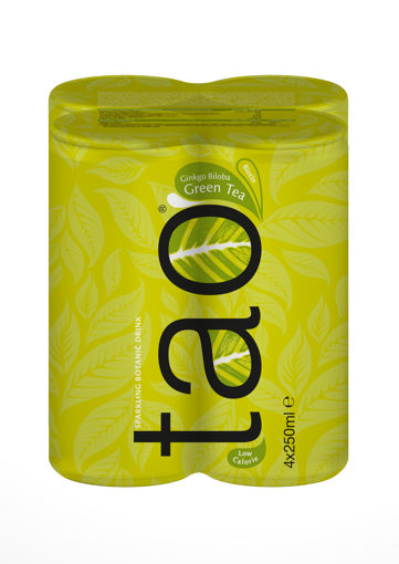 Afbeeldingen van TAO GREEN TEA GINGKO BLIK 4X25CL