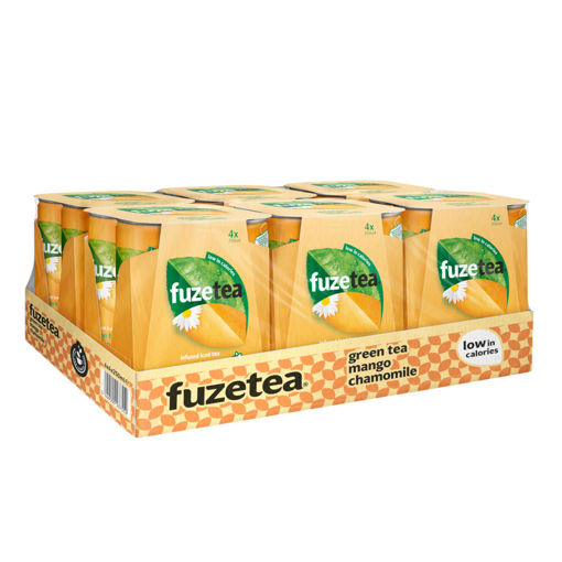 Afbeeldingen van FUZE TEA GREEN TEA MANGO CHAMOMILE BLIK 6X4X25CL