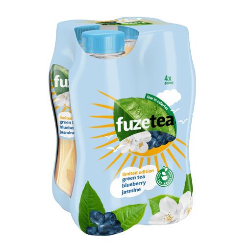 Afbeeldingen van FUZE TEA GREEN TEA BLUEBERRY JASMINE PET 4X40CL