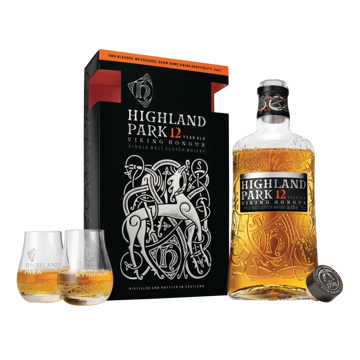 HIGHLAND PARK 12YEAR GESCHENK 70CL + 2 GLAZEN Afbeeldingen van HIGHLAND PARK 12YEAR GESCHENK 70CL + 2 GLAZEN