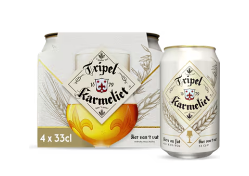 Afbeeldingen van TRIPEL KARMELIET BLIK 4X33CL