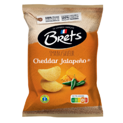 Afbeeldingen van BRETS CHEDDAR JALAPENO 12X125G